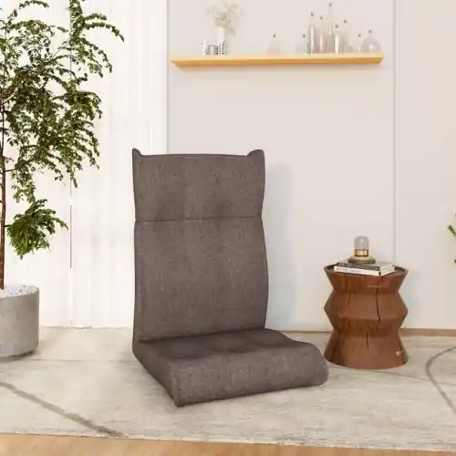 Foldbar gulvstol stof gråbrun - Superpris
